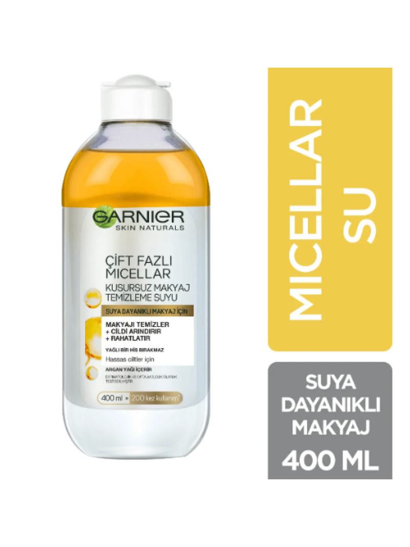 Garnier Çift Fazlı Micellar Kusursuz Makyaj Temizleme Suyu 400 ml